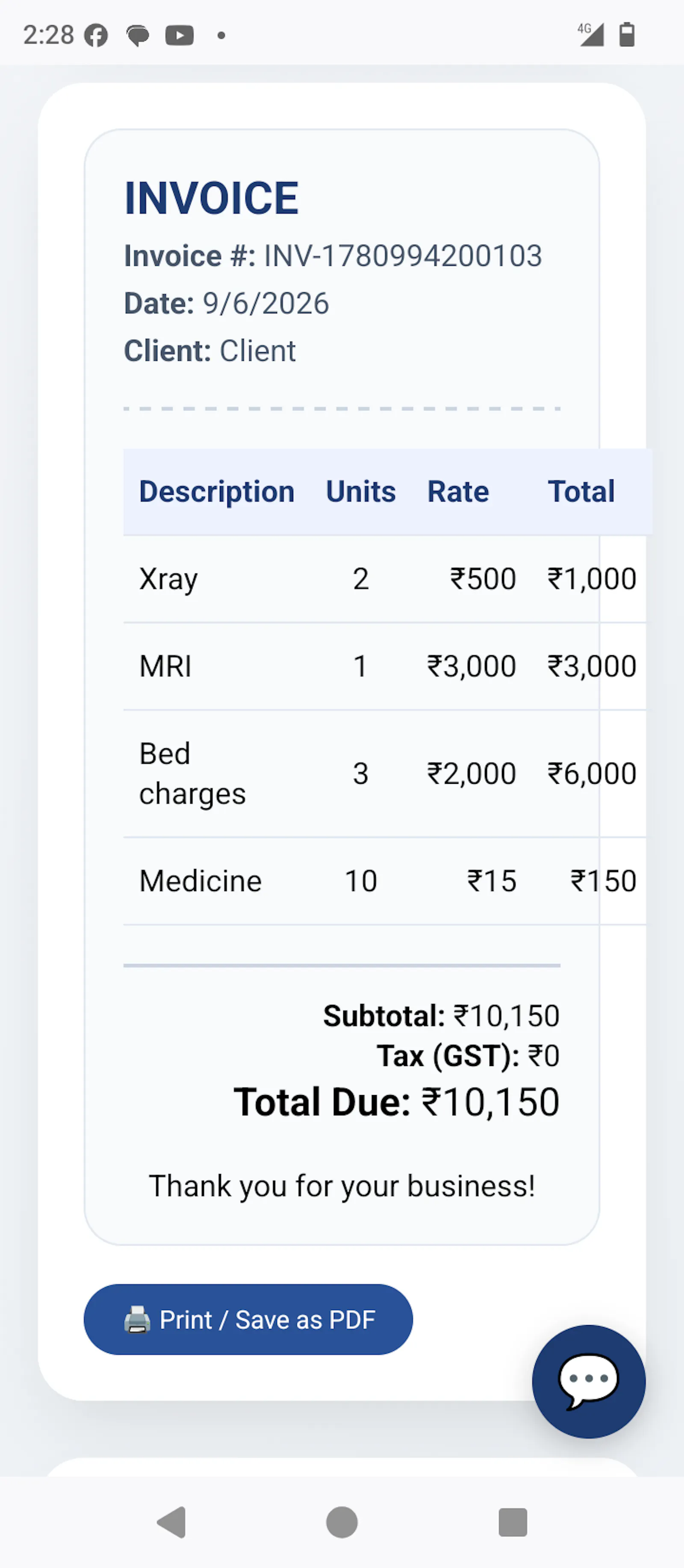 AI BillWala - Free AI Invoice Generator screenshot 2