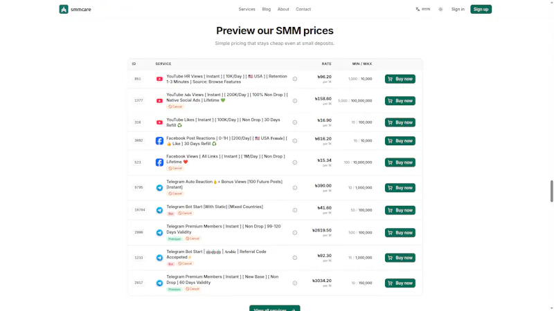 smmcare.online screenshot 1