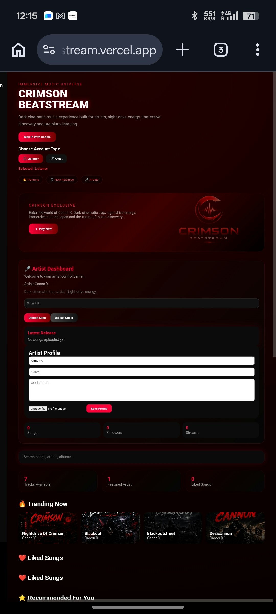 Crimson beatstream  gallery image
