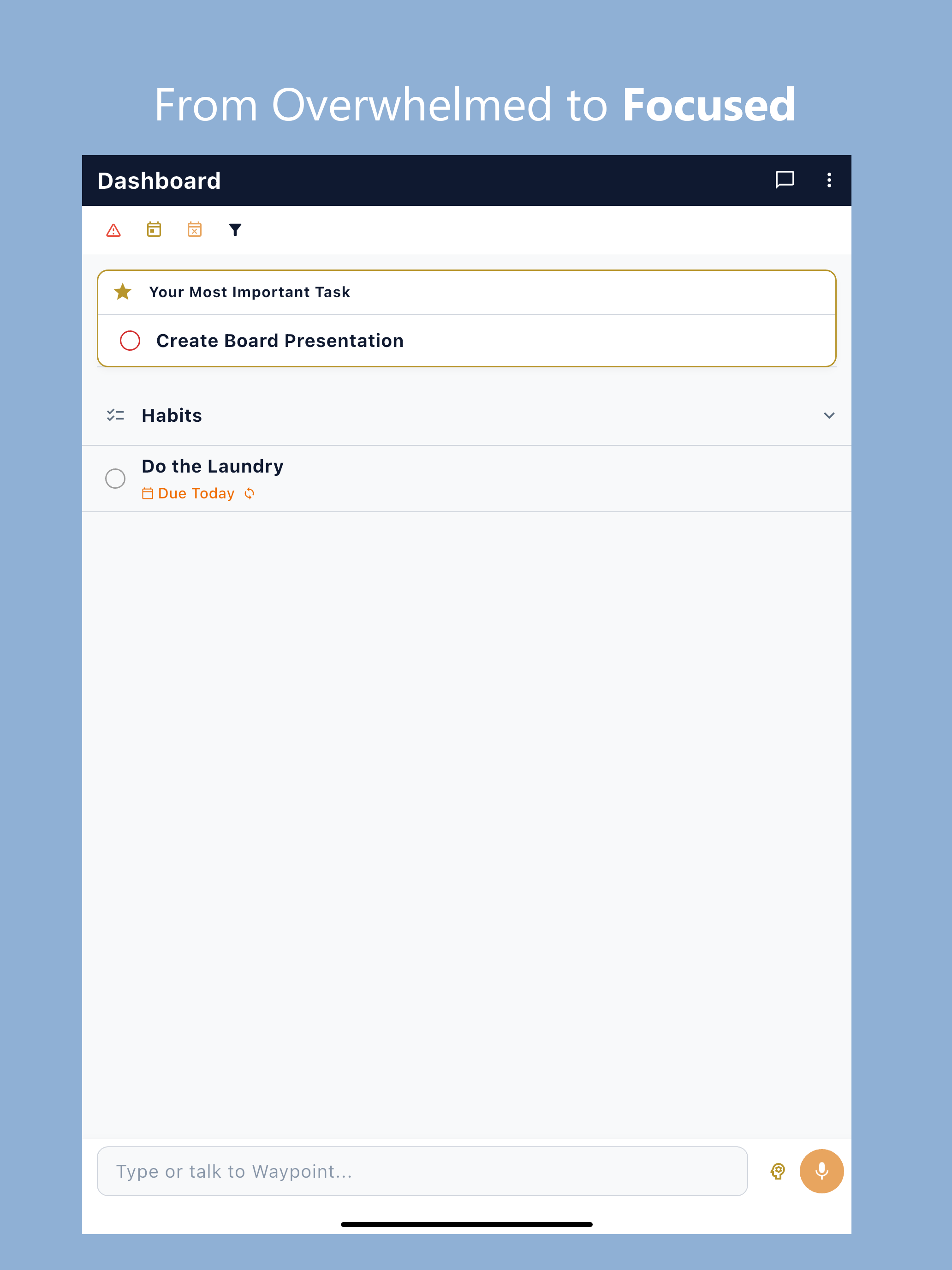 Waypoint AI - Main product screenshot demonstrating key features and user interface