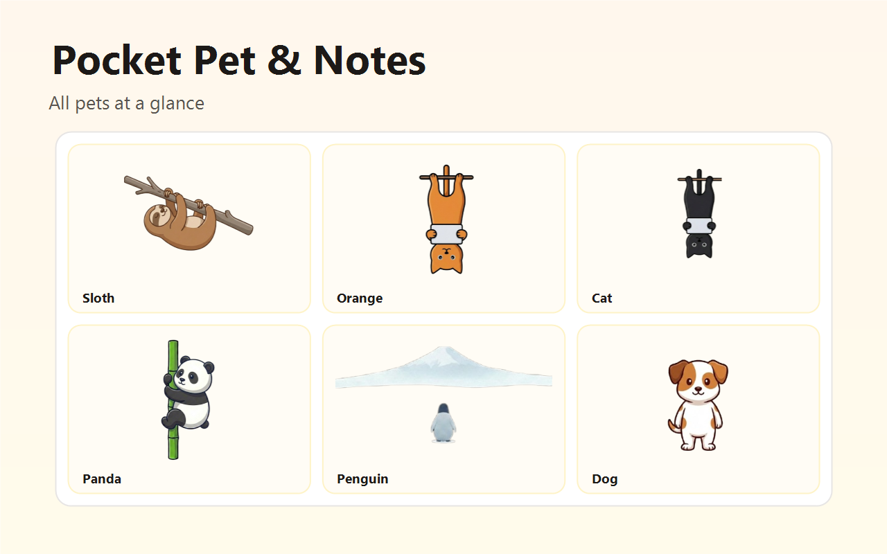 Pocket Pet & Notes - Screenshot 5 showing product features and functionality