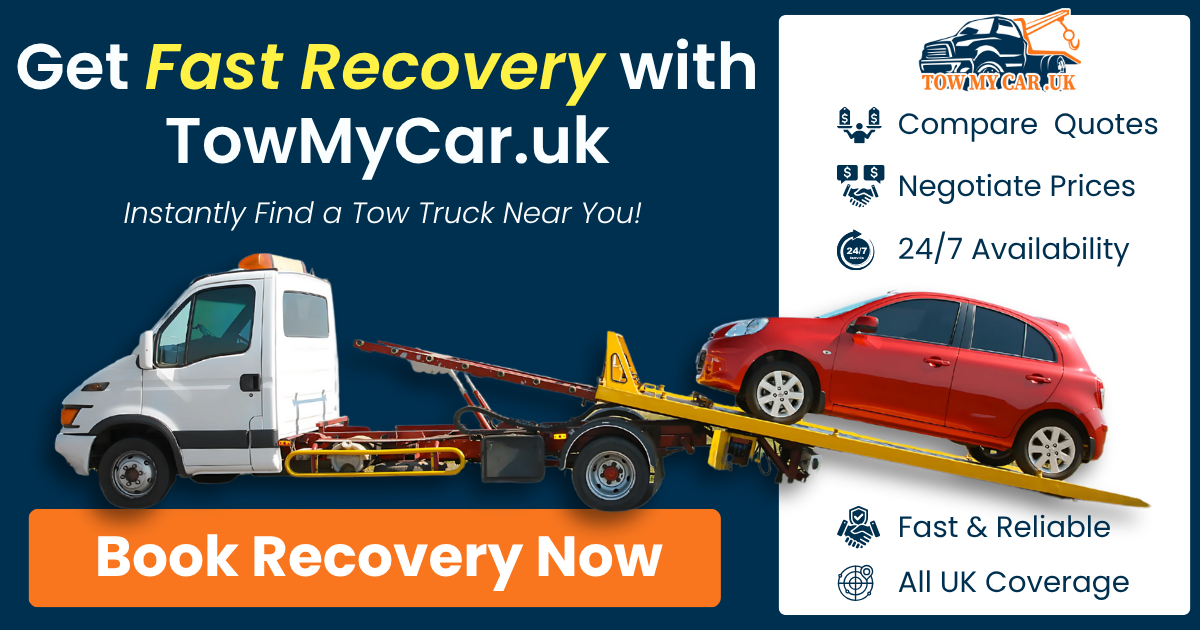 TowMyCar.uk - Main product screenshot demonstrating key features and user interface