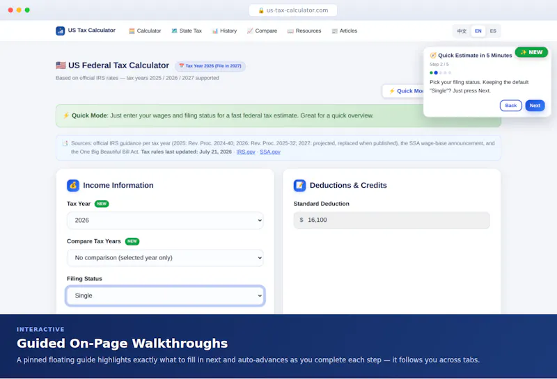 US Tax Calculator 2026 screenshot 8