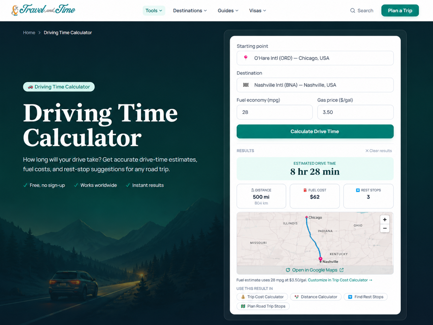 All in One Free Travel Calculators gallery image