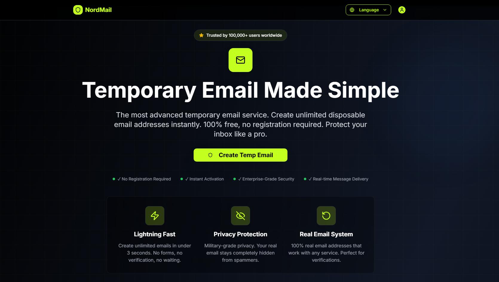 NordMail - Main product screenshot demonstrating key features and user interface