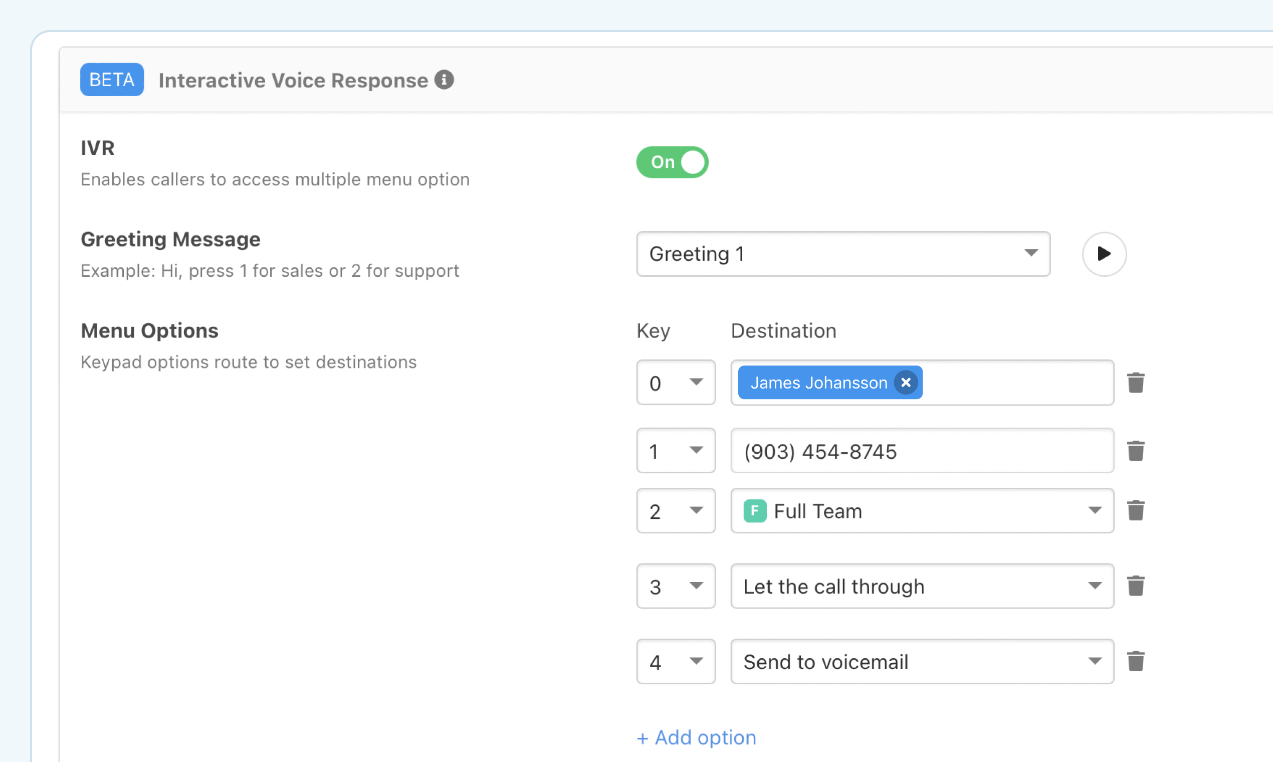 Respuesta de voz interactiva (IVR) media 2
