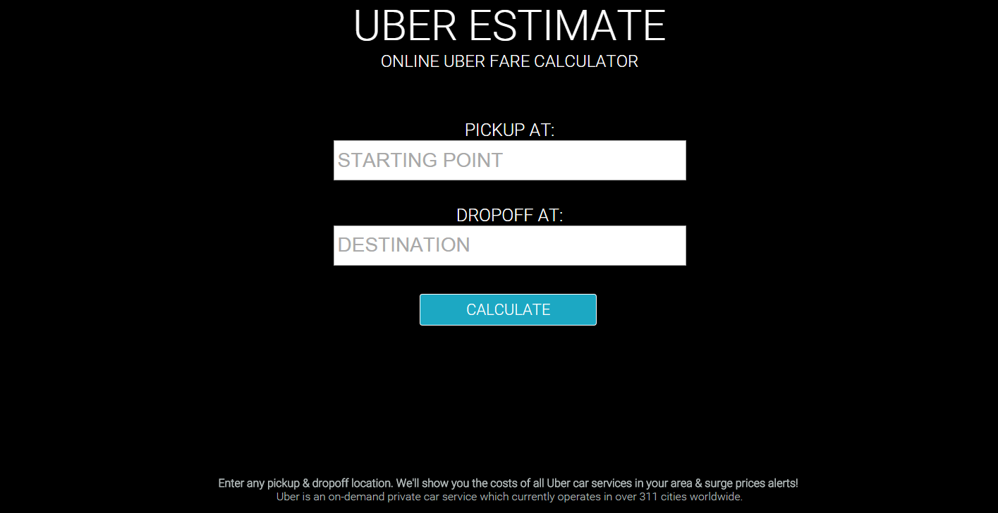 Uber Estimate