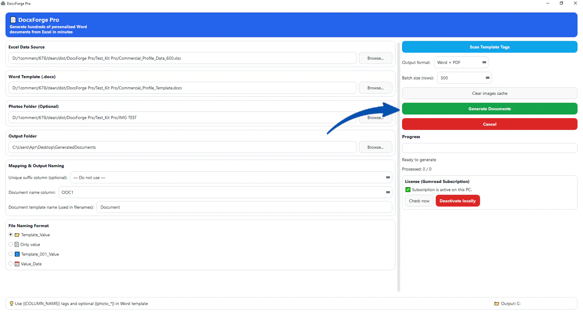 DocxForge Pro - Excel to Word to PDF gallery image