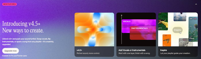 Suno v4.5+产品图