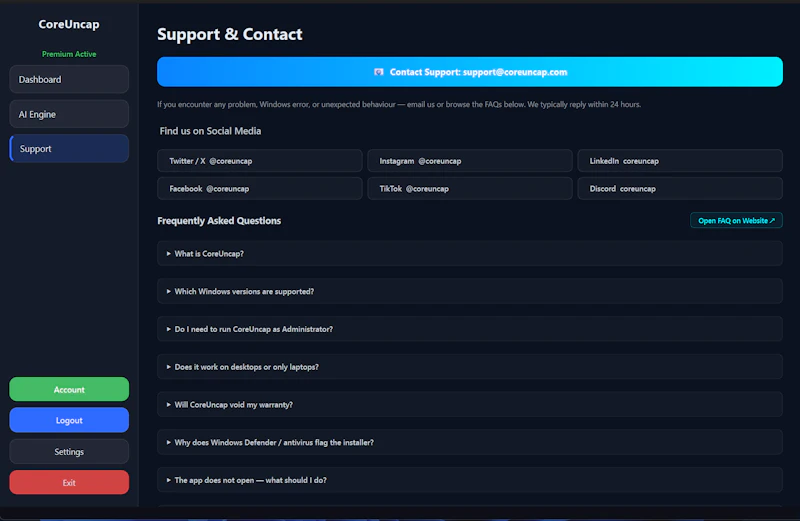 CoreUncap v1.0.2 screenshot 3