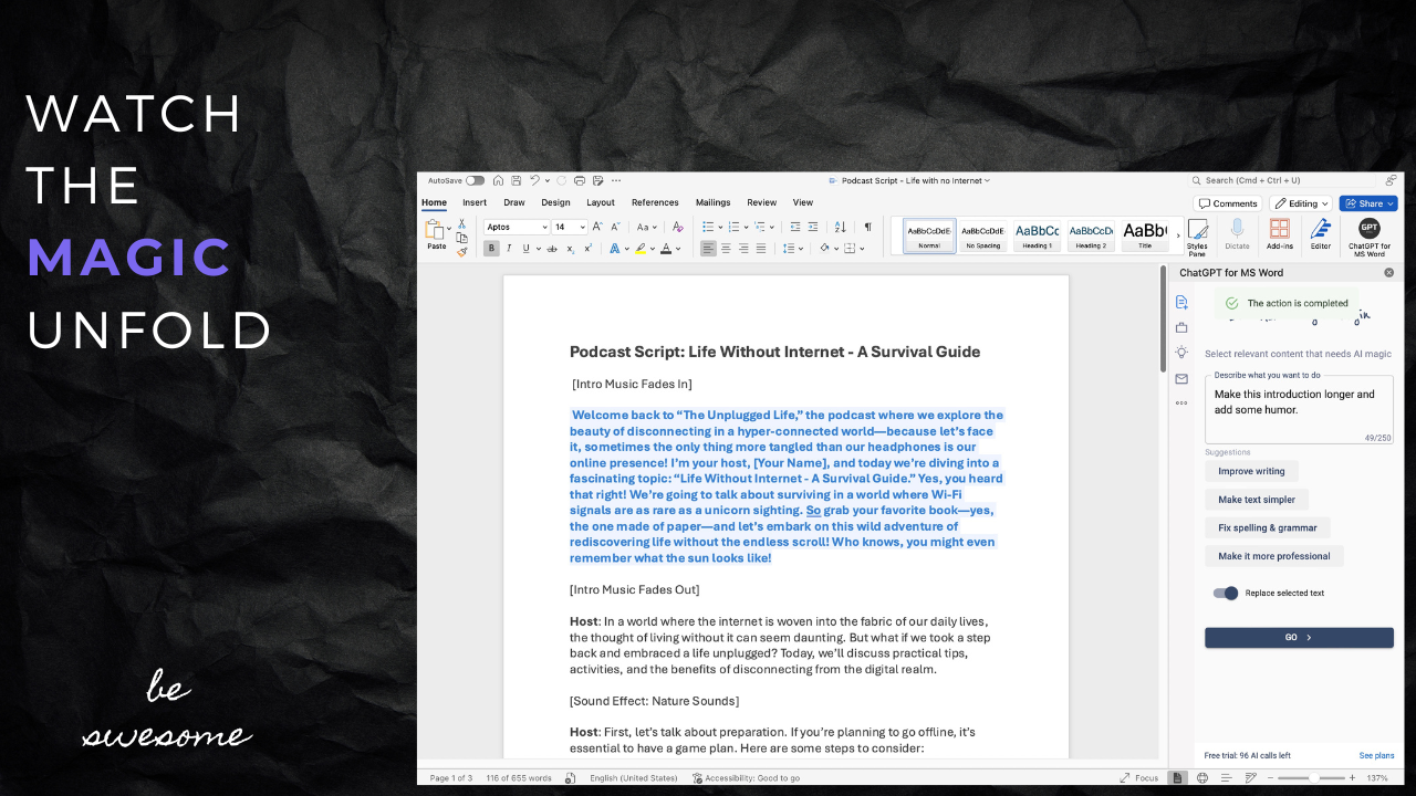 ChatGPT for Word gallery image