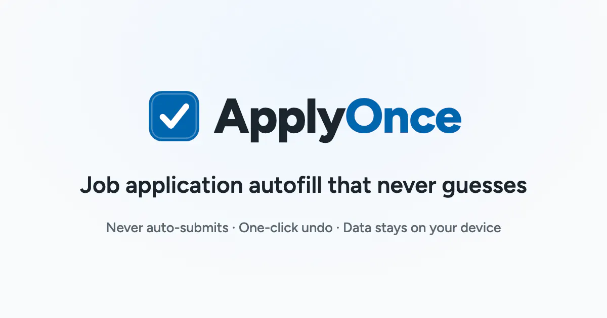 ApplyOnce Job application autofill  gallery image