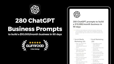 280 ChatGPT business prompts to $10k/mo gallery image