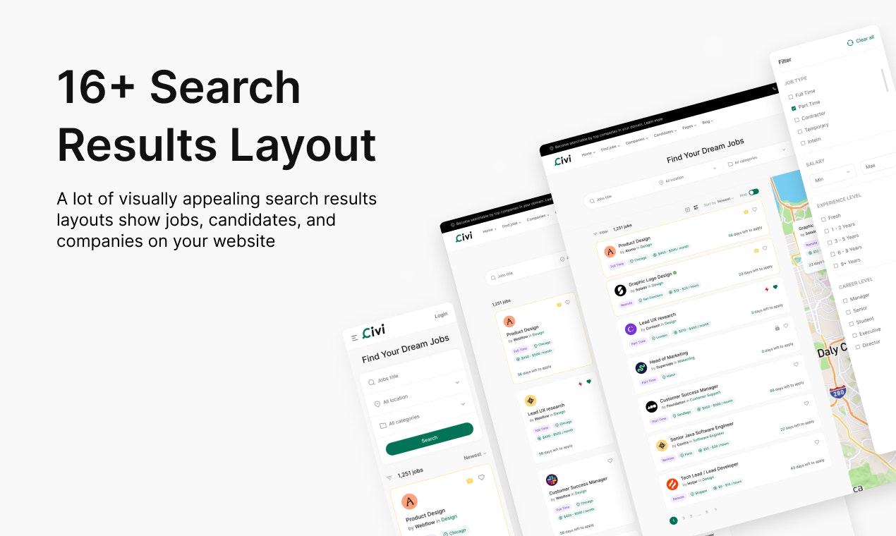 Média Civi - Smart Job Board WordPress Thème 3