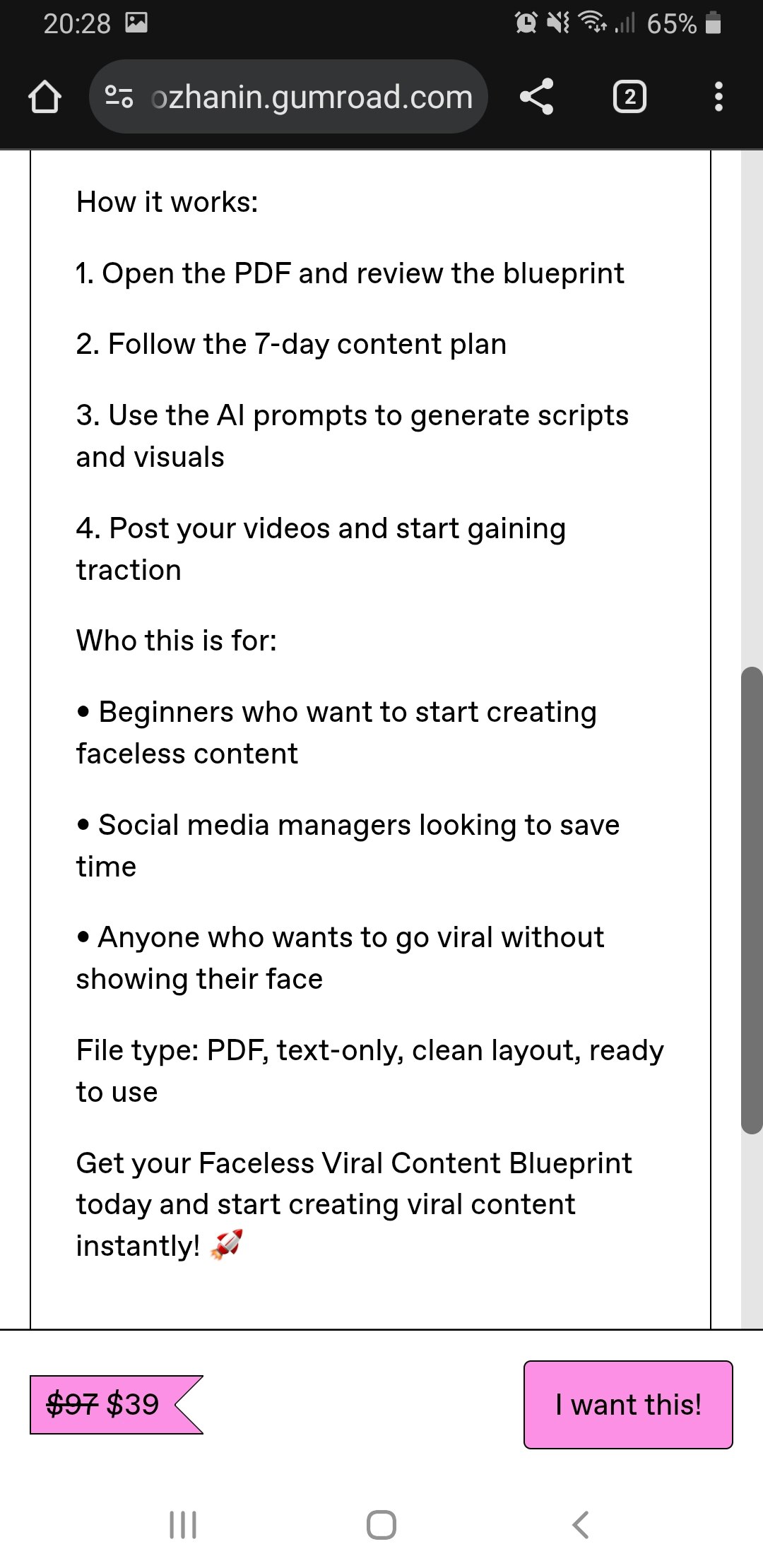 Faceless Viral Content Blueprint gallery image
