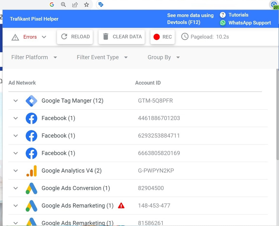 Trafikant GTM/GA/Pixels HELPER media 3