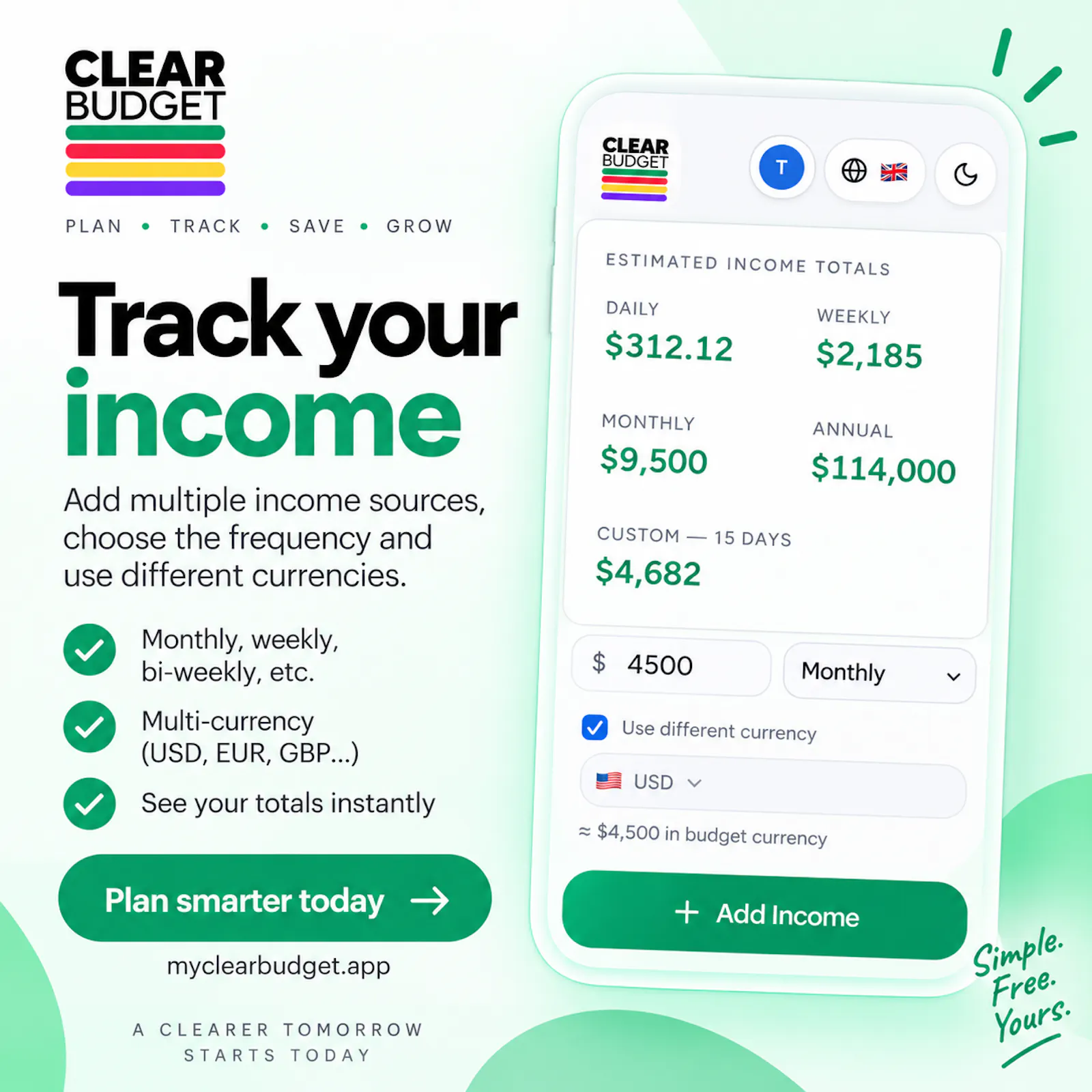 Clear Budget screenshot 1