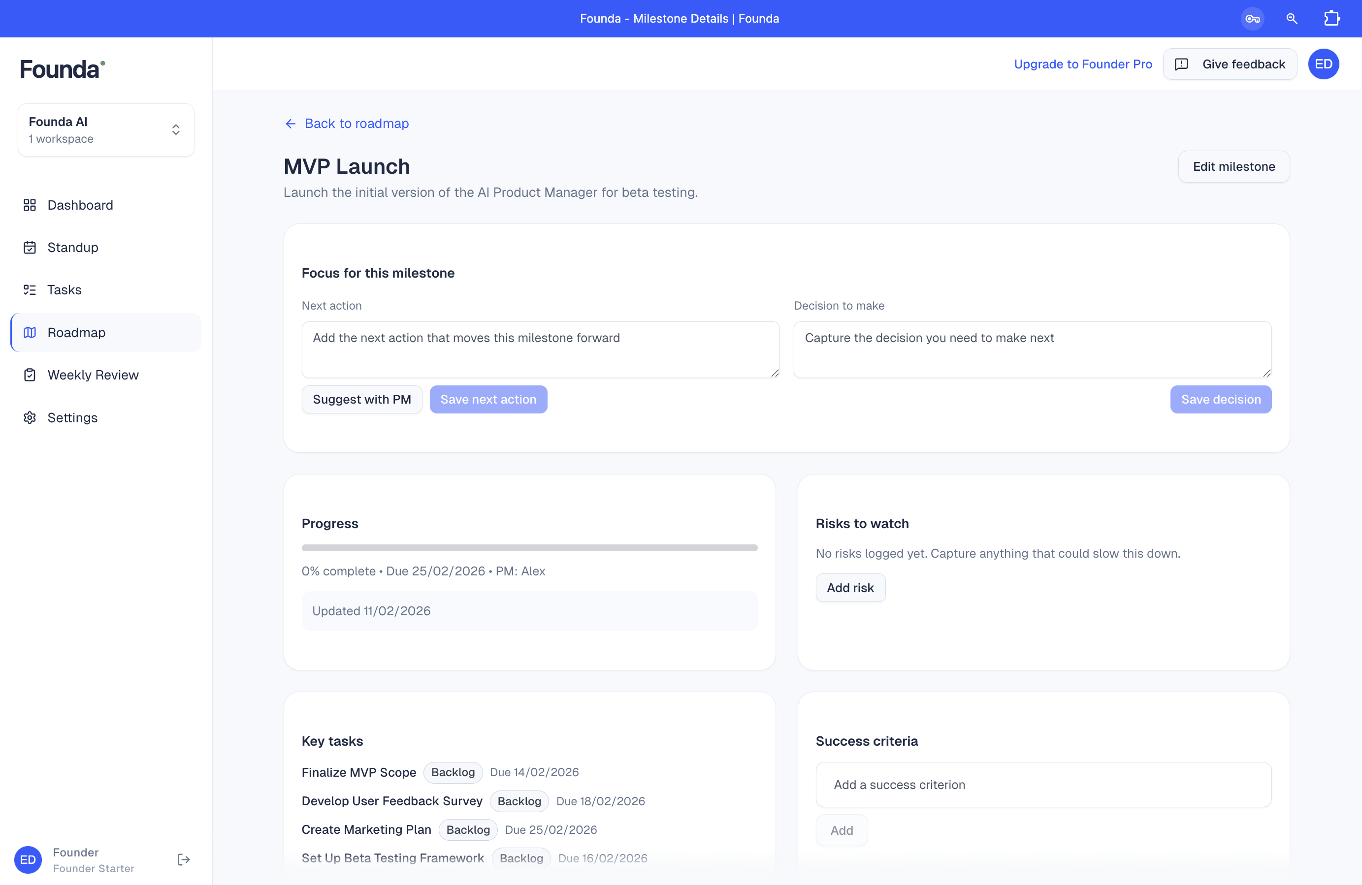 Founda - Screenshot 4 showing product features and functionality