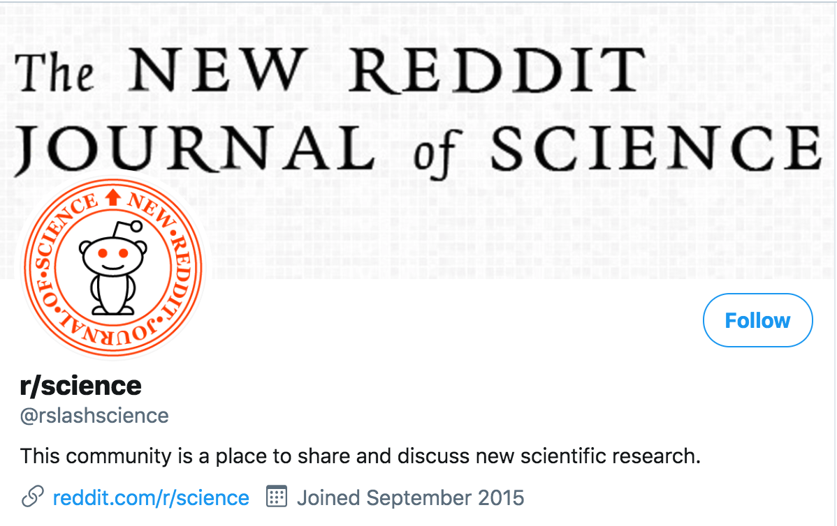 r/science is now on Twitter. gallery image