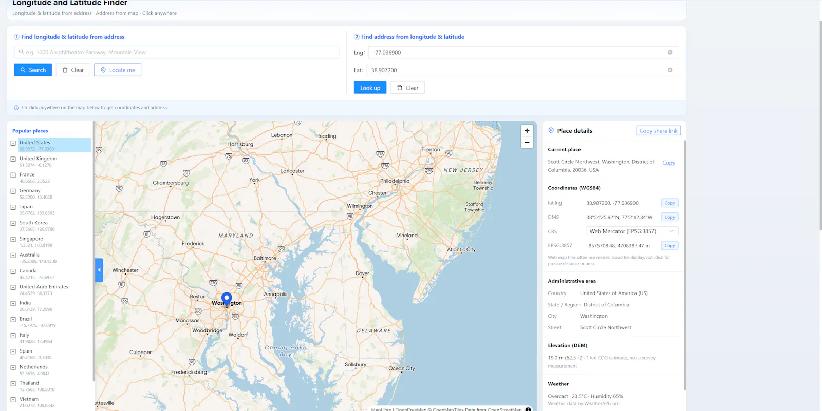 CoordMap screenshot 1