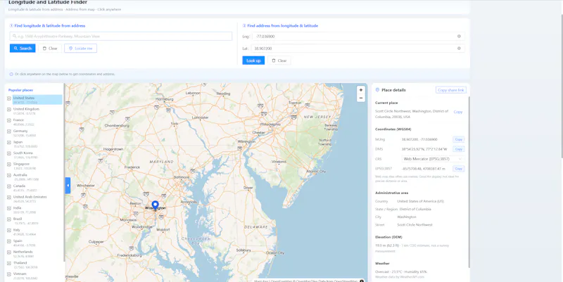 CoordMap screenshot 1