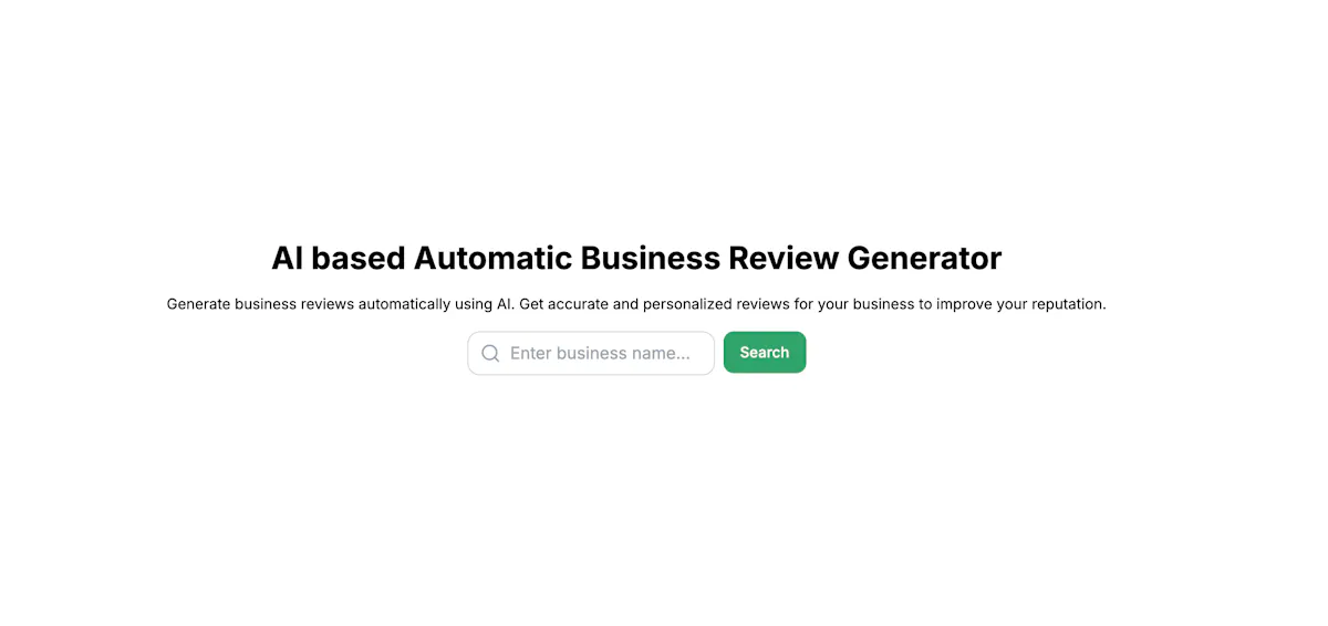 AI business review generator