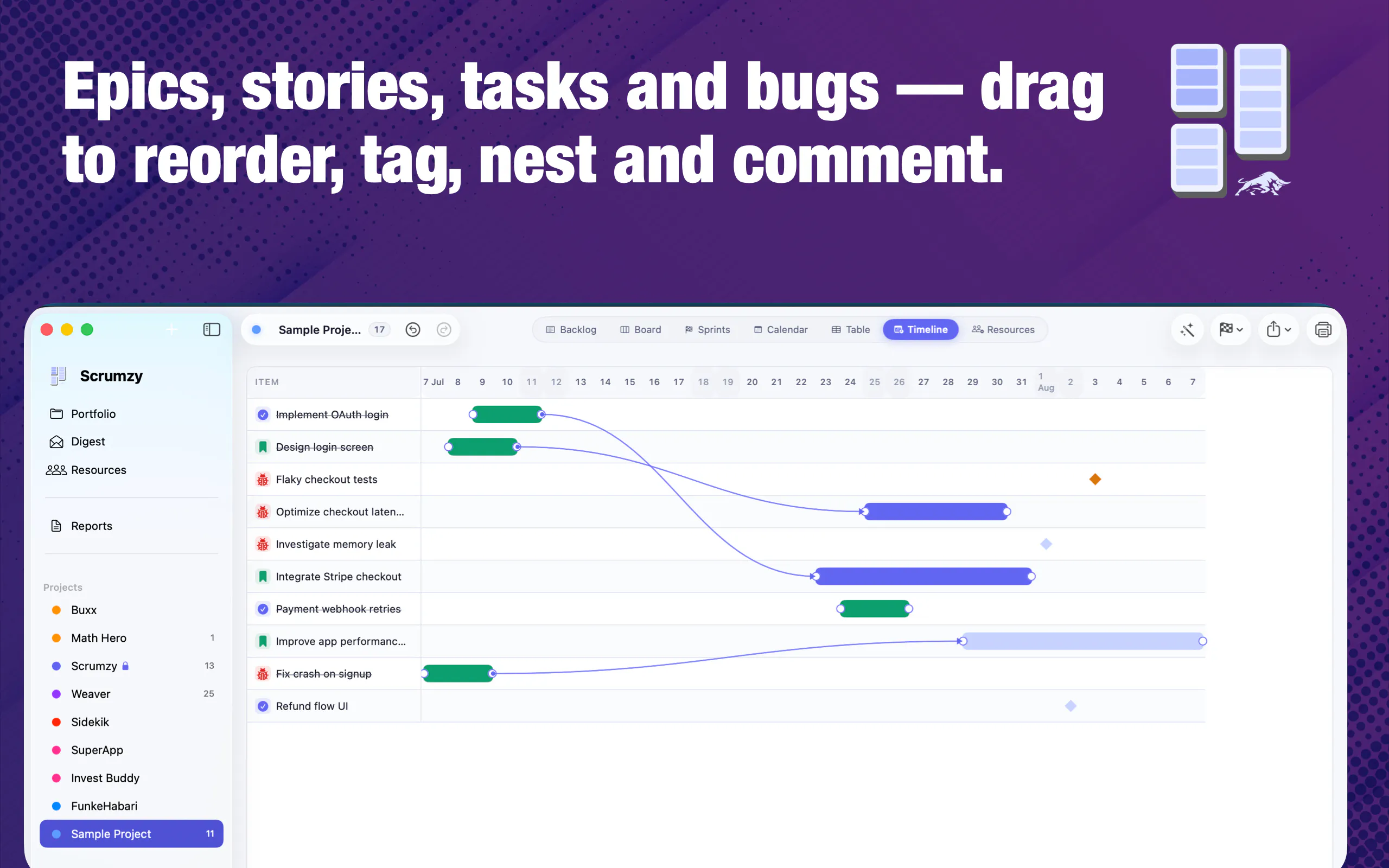 Scrumzy - Projects & Sprints gallery image
