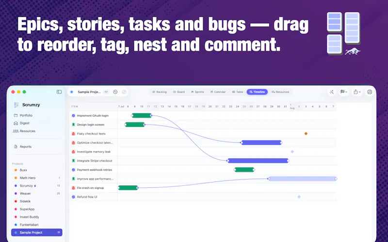 Scrumzy - Projects & Sprints screenshot 1