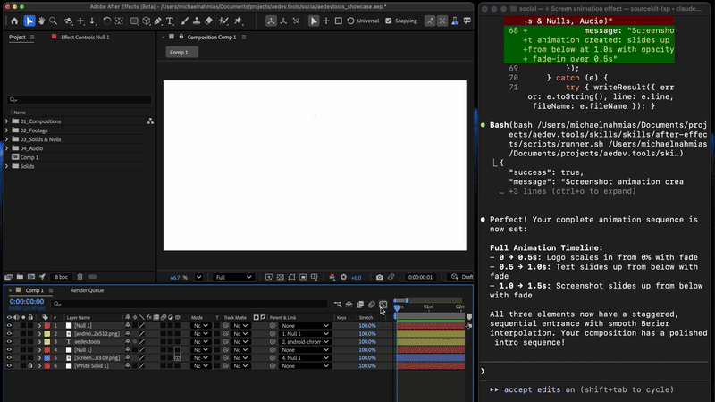 After Effects Agent Skills - Screenshot 2 showing product features and functionality