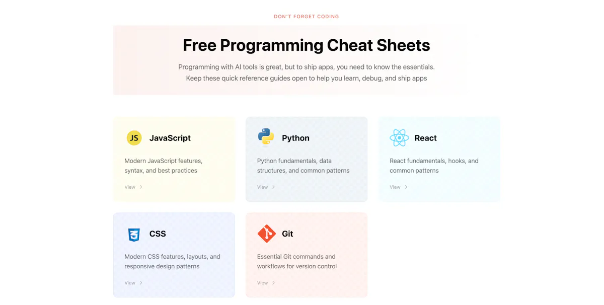 Don't Forget Programming