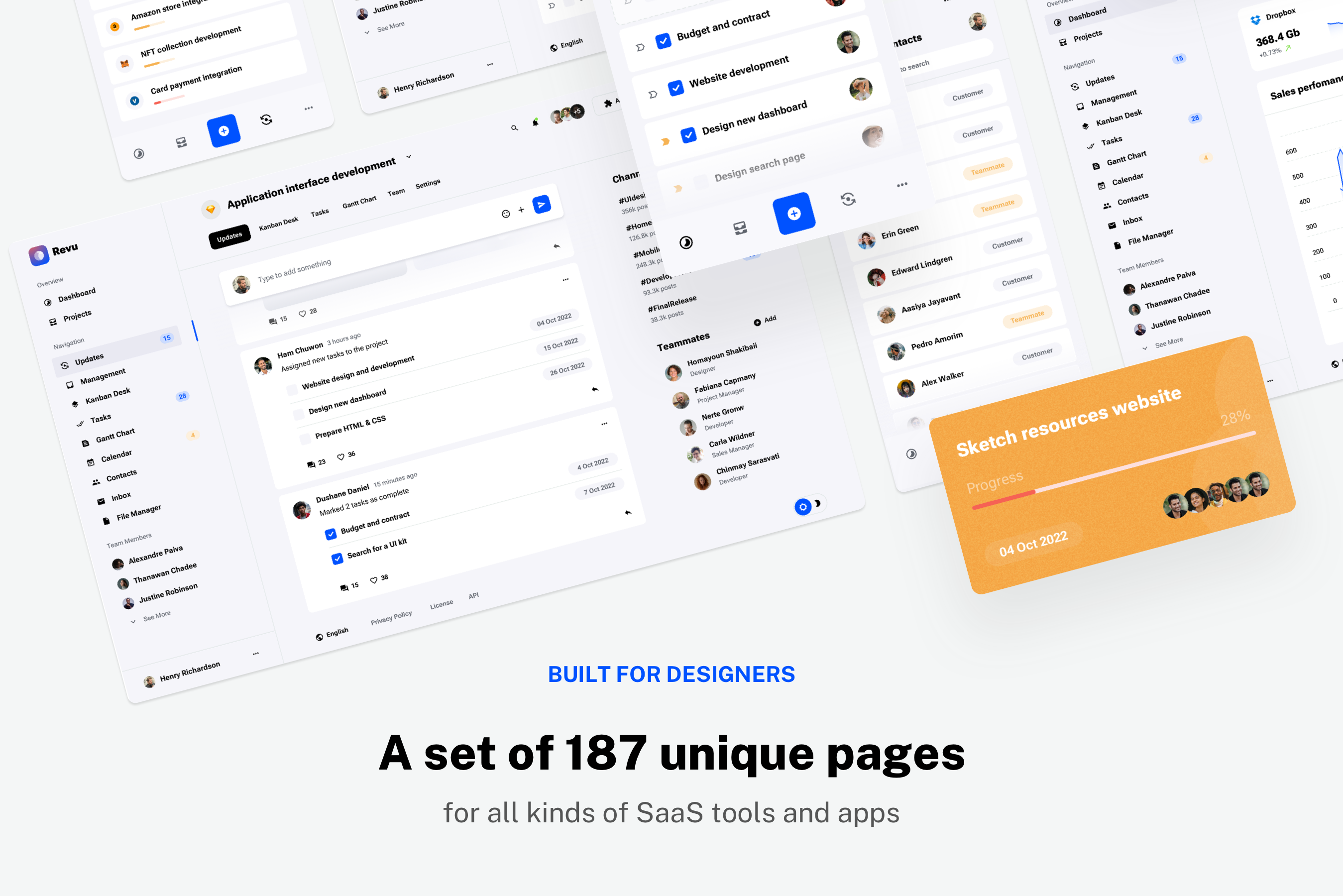 Revu - UI kit for SaaS Startups media 2