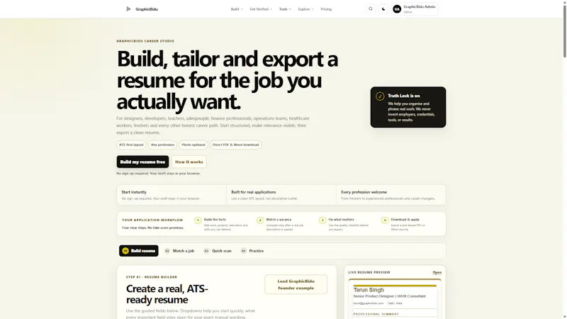 GraphicBidu Career Studio screenshot 1