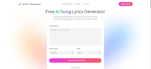 AI Lyrics Generator gallery image