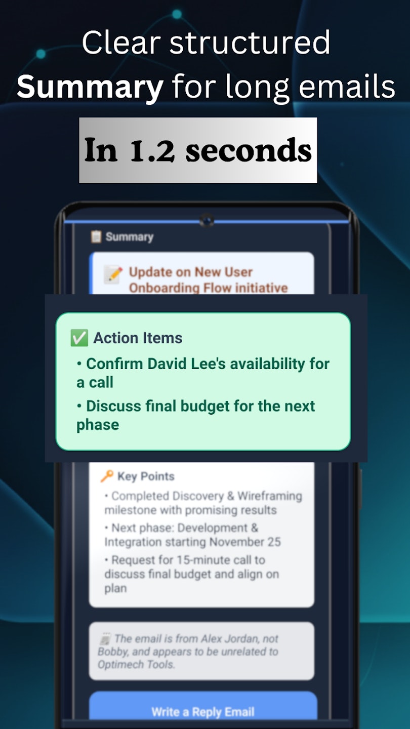 AI Email Reply - Admin Killer - Main product screenshot demonstrating key features and user interface
