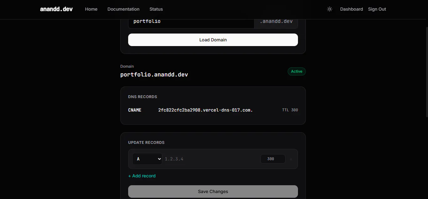 anandd.dev — Free Subdomain Provider gallery image