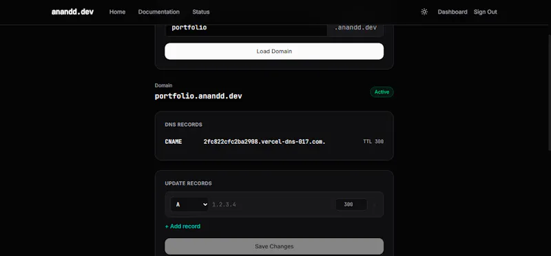 anandd.dev — Free Subdomain Provider screenshot 3