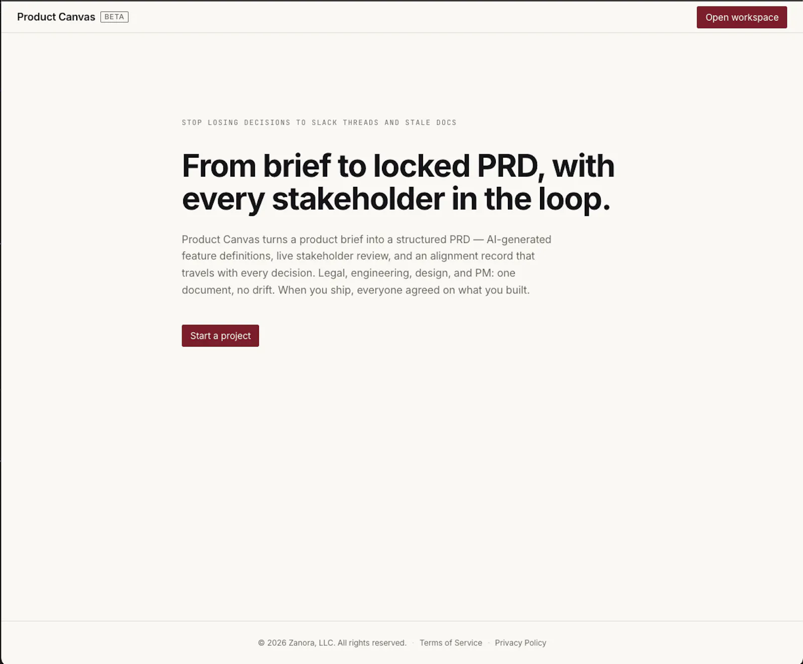 Product Canvas screenshot 1