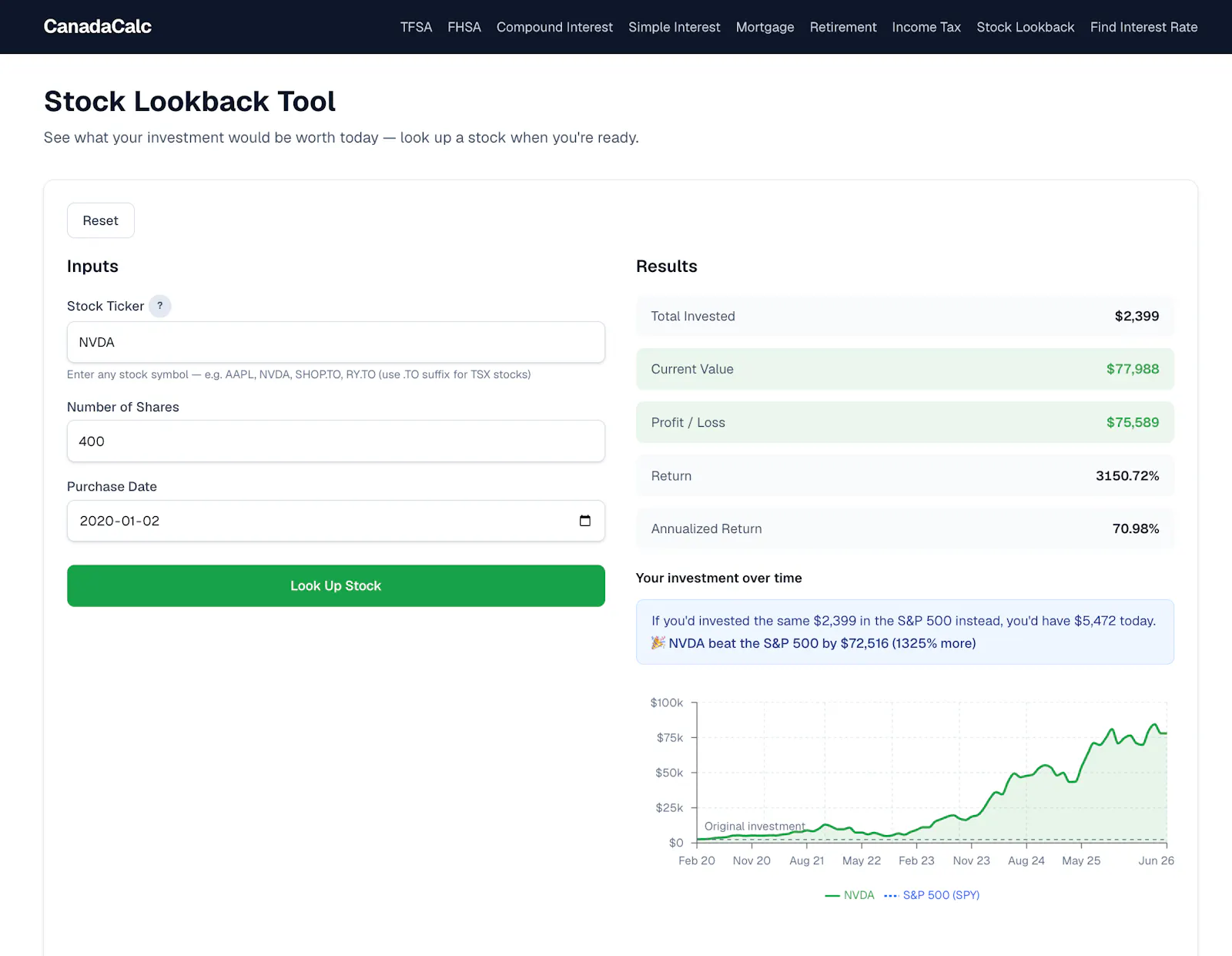 Canadian Financial Calculators — Free screenshot 2