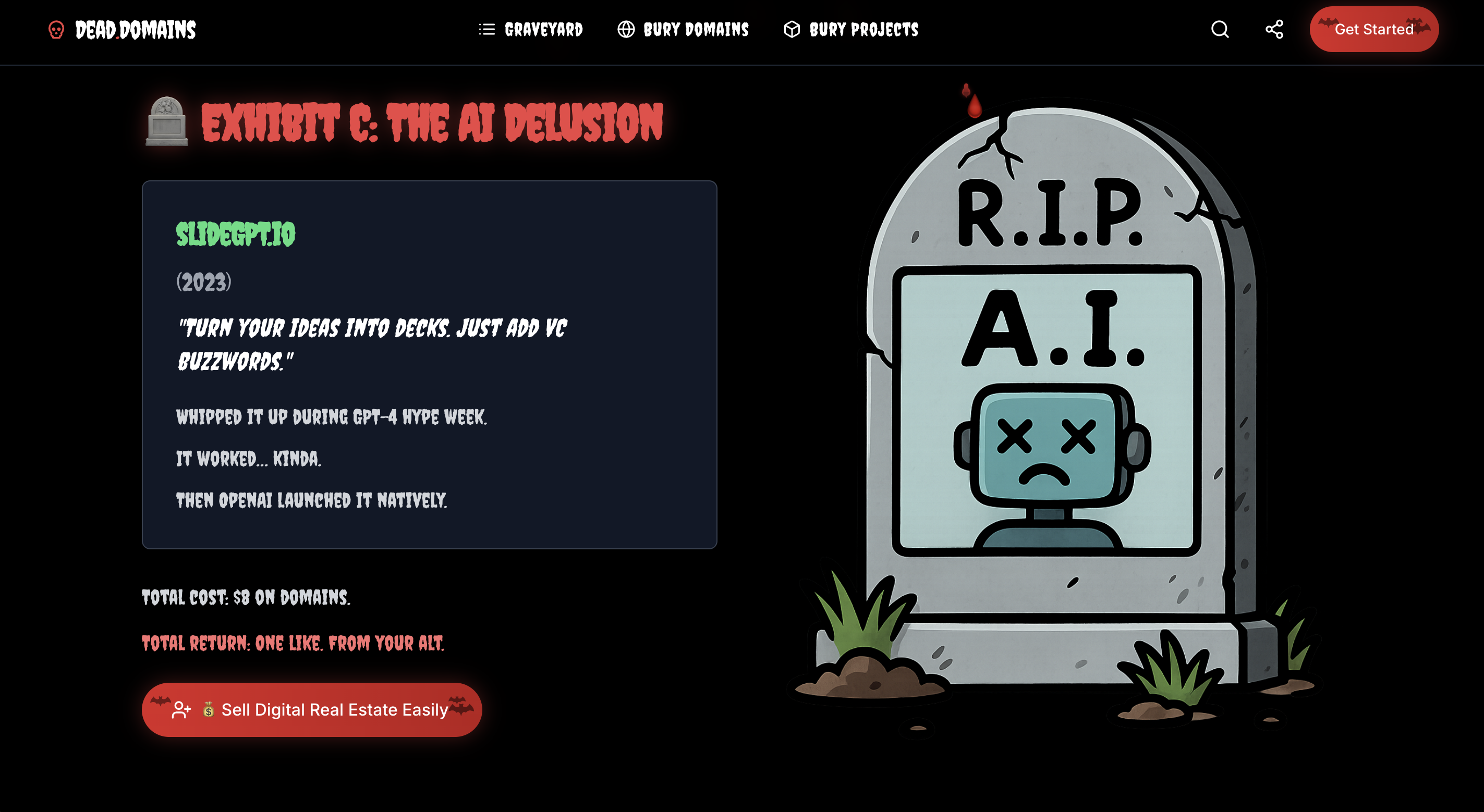 Dead.Domains - 솔로 설립자의 애완 동물 프로젝트를위한 묘지 미디어 5