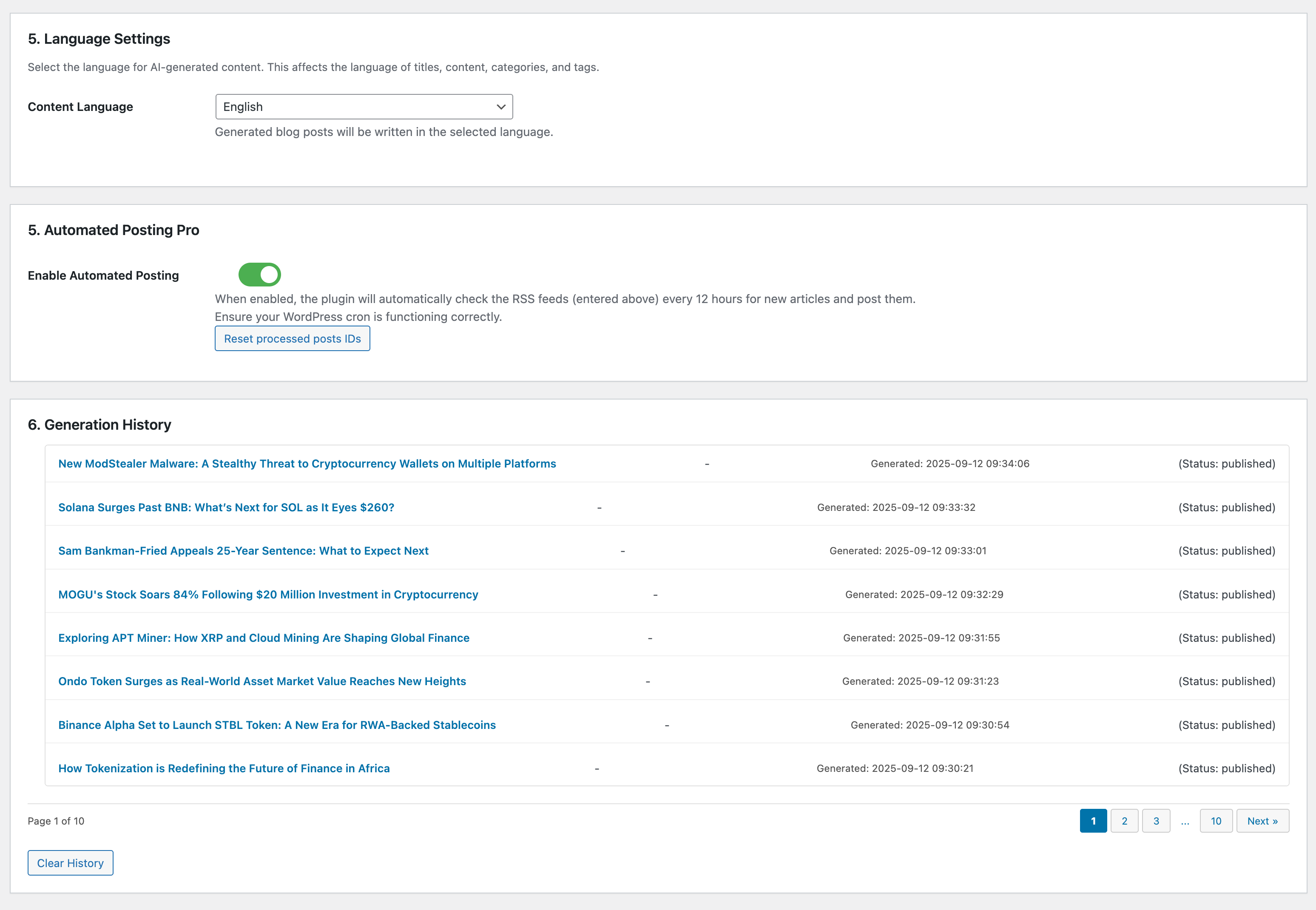 RSS2Post AI Wordpress Plugin gallery image