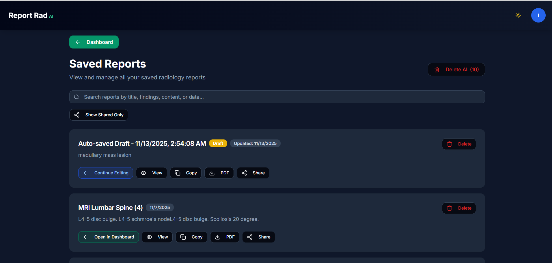 RAD Reporting with AI - Screenshot 3 preview