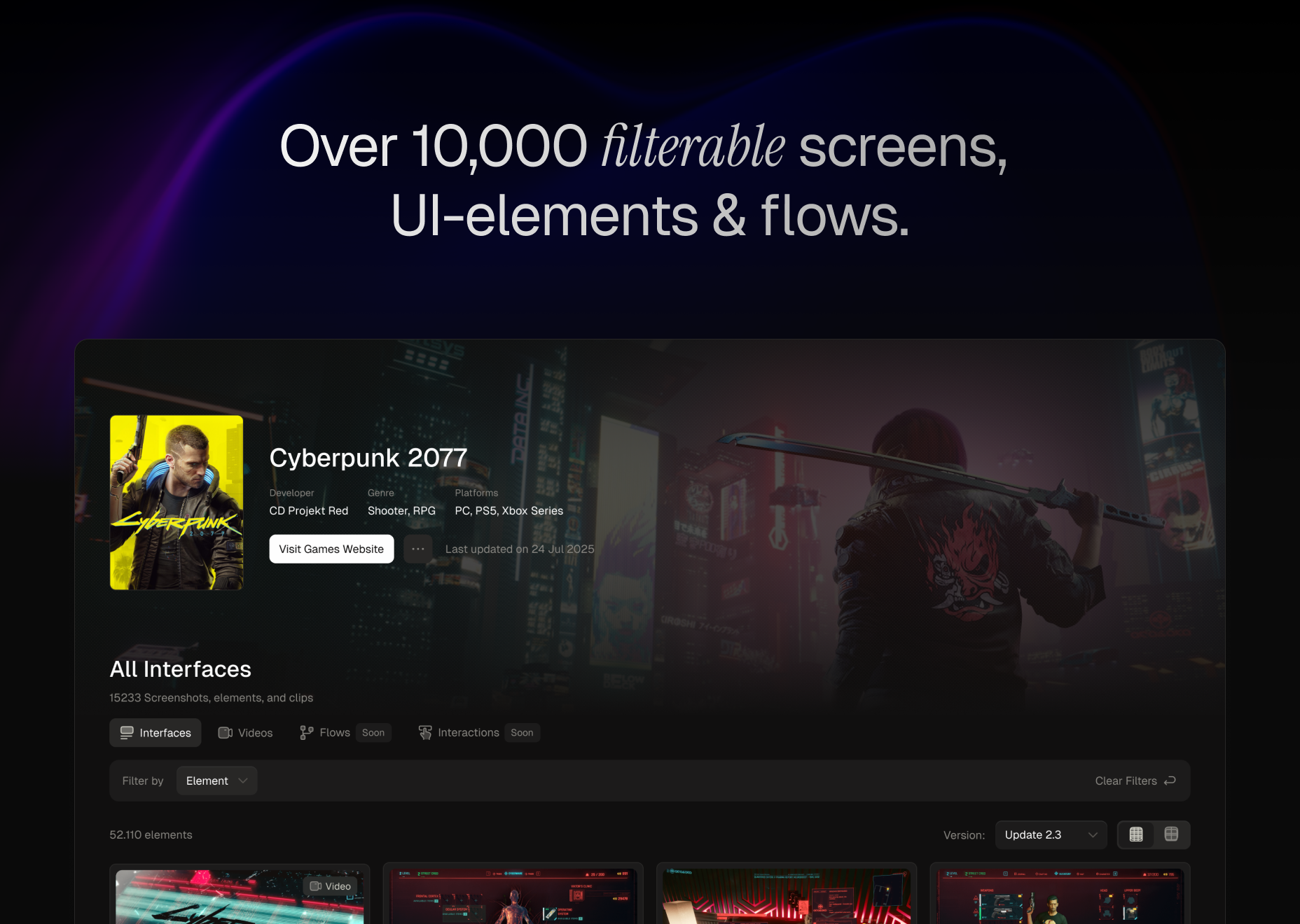 Gamuivault - 次世代のゲームUIデザインのインスピレーションを発見してくださいメディア3