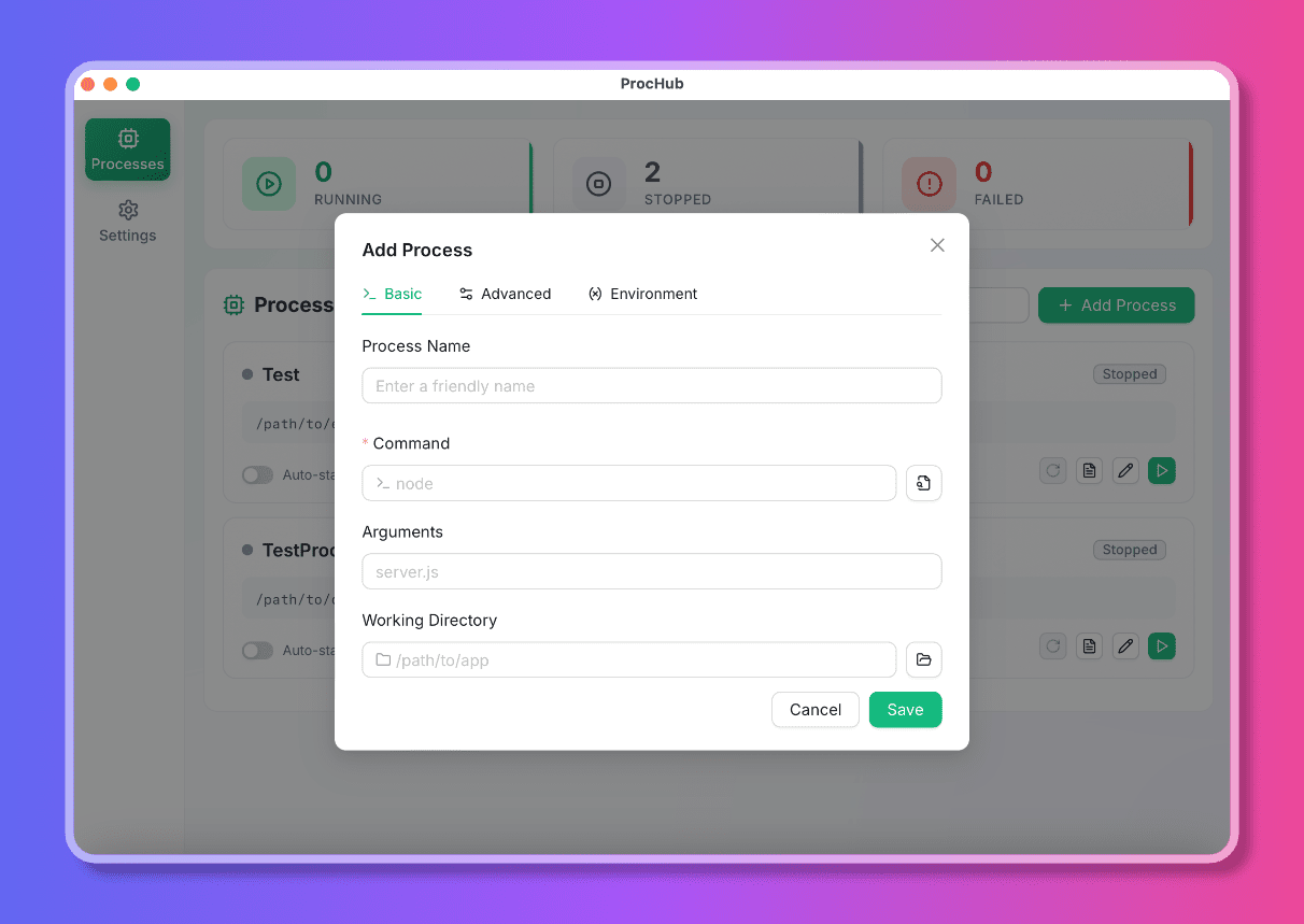 ProcHub - Screenshot 2 showing product features and functionality