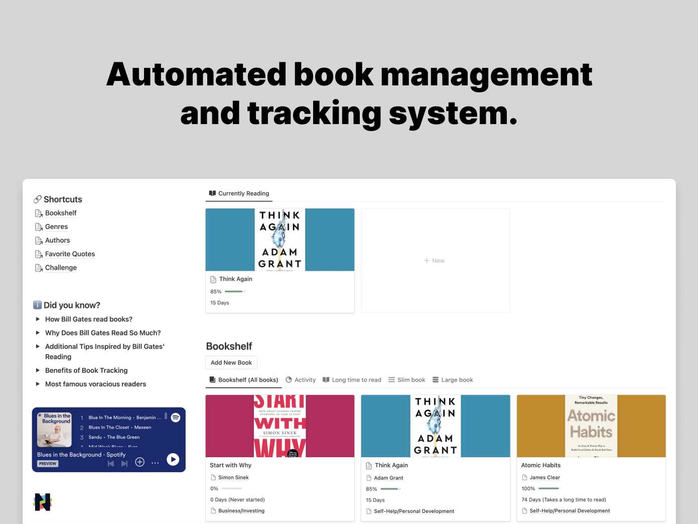 Notion Smart Book Tracker media 2