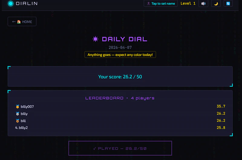 DialIn colors screenshot 1
