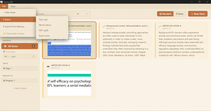 NotesDB screenshot 3
