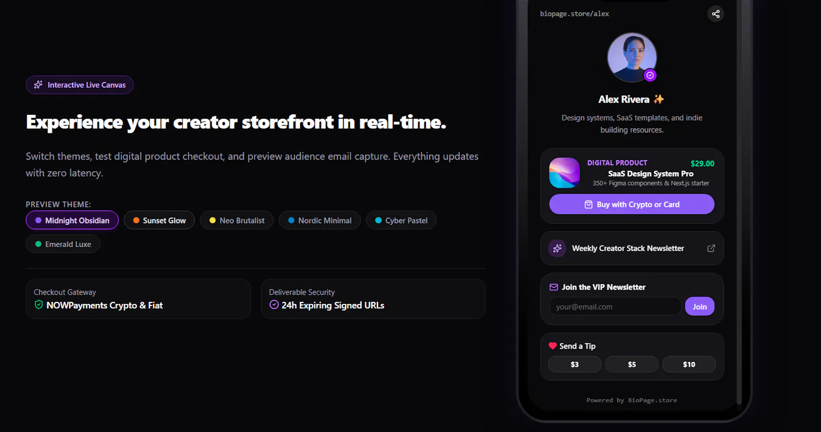 in-Bio & Digital Storefront screenshot 1