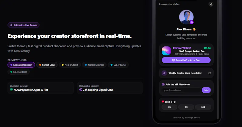in-Bio & Digital Storefront screenshot 1