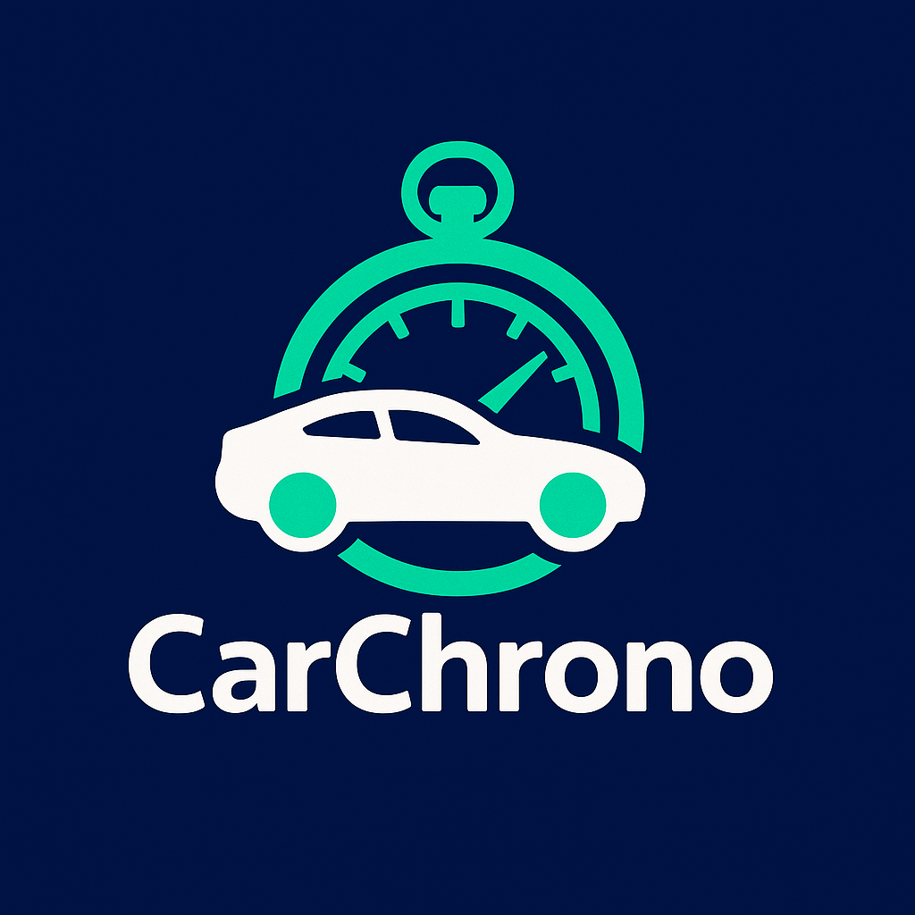 CarChrono - Product Hunt launch logo and brand identity