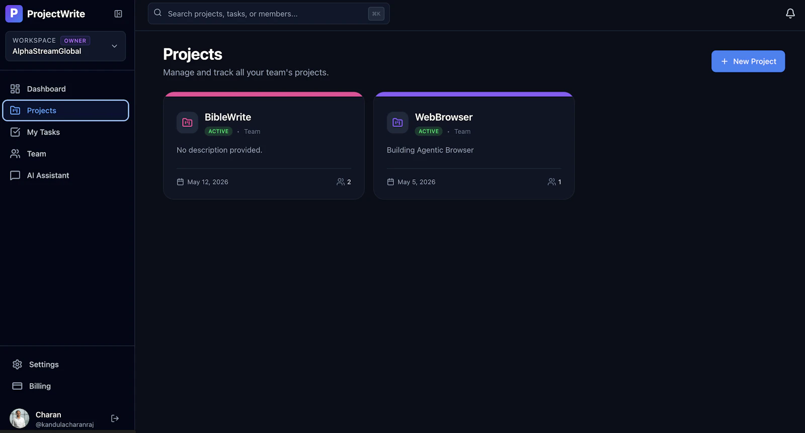ProjectWrite screenshot 3